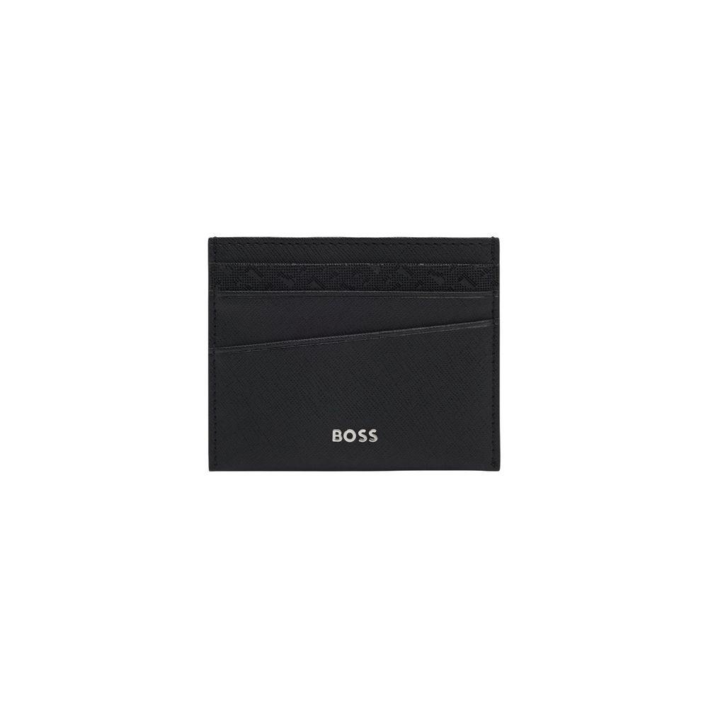 Hugo Boss Schwarzer Kartenhalter aus Leder