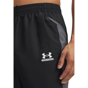 Under Armour Schwarze und weiße Polyester-Jogginghose (Trainingshose)