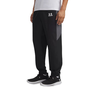 Under Armour Schwarze und weiße Polyester-Jogginghose (Trainingshose)