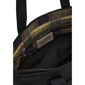 Barbour Schwarze Baumwoll-Handtasche