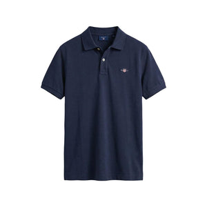 Gant Blaues Baumwoll-Polohemd