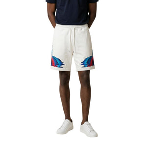 County of Milan Cremefarbene Baumwoll-Bermudashorts