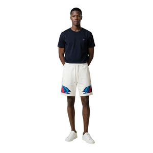 County of Milan Cremefarbene Baumwoll-Bermudashorts