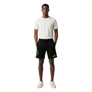 County of Milan Schwarze Baumwoll-Bermudashorts