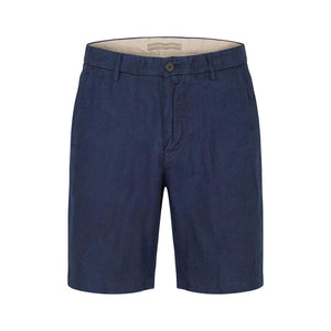 Borghese Blaue Leinen-Bermudashorts