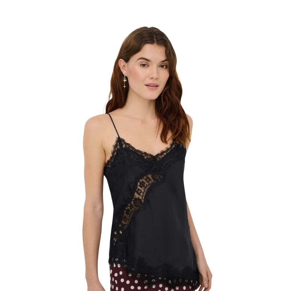 Jacqueline De Yong Schwarze Tanktops aus Polyester