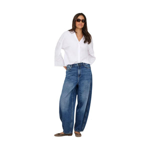 Jacqueline De Yong Blaue Baumwoll-Mom-Jeans