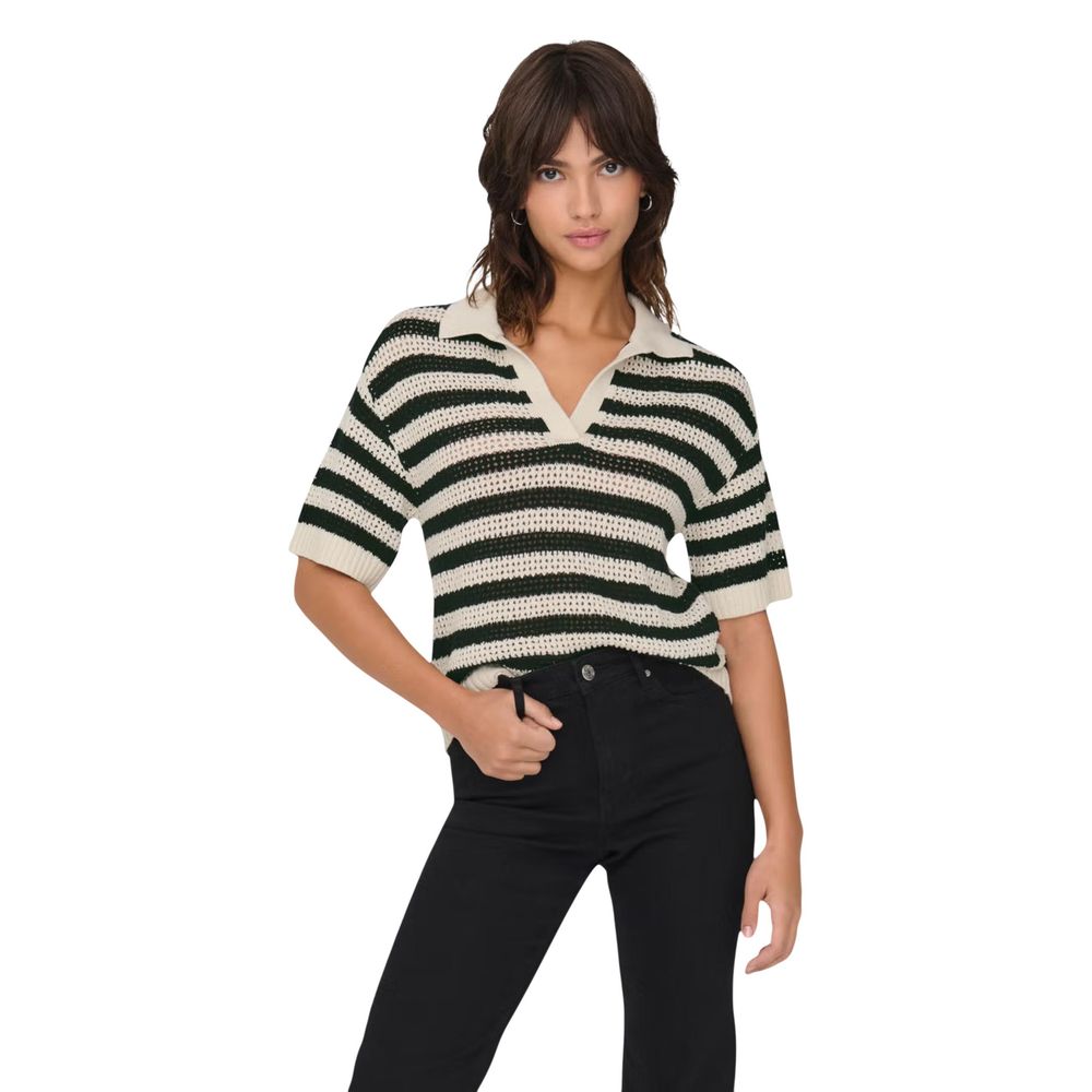 Jacqueline De Yong Zweifarbiges Marabou-T-Shirt