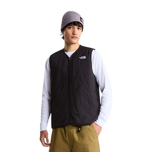 The North Face Schwarze ärmellose Nylon-Jacke