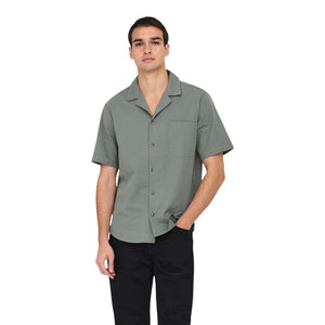 Only & Sons Grünes Baumwoll-T-Shirt mit kurzen Ärmeln