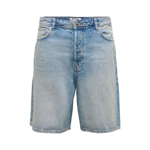 Only & Sons Hellblaue Bermuda-Shorts aus Bio-Baumwolle