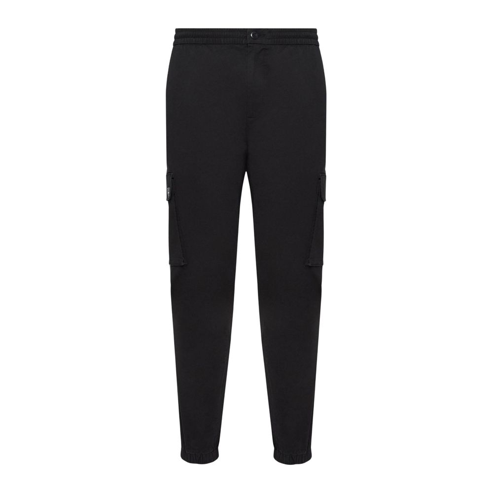 Calvin Klein Jeans Schwarze Baumwoll-Freizeithose