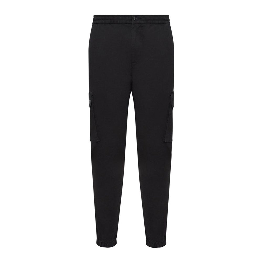 Black Cotton Cargo Pants