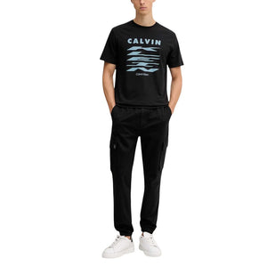 Calvin Klein Jeans Schwarze Baumwoll-Freizeithose