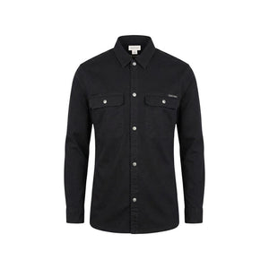 Black Cotton Dress Shirt