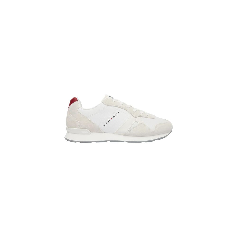 Tommy Hilfiger Weiße Low-Top-Sneaker aus recyceltem Polyester