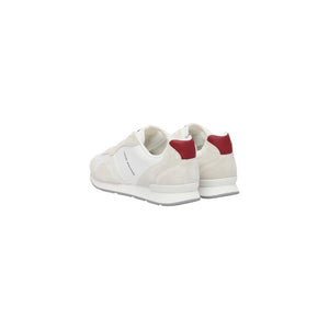 Tommy Hilfiger Weiße Low-Top-Sneaker aus recyceltem Polyester