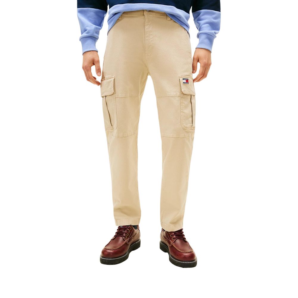 Tommy Hilfiger Jeans Beige Cargohose aus recycelter Baumwolle