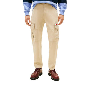 Tommy Hilfiger Jeans Beige Cargohose aus recycelter Baumwolle