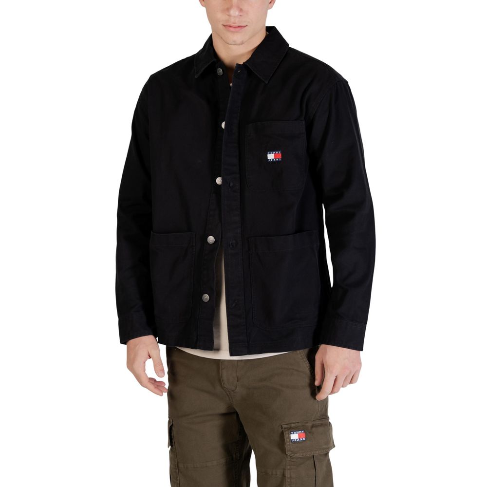 Tommy Hilfiger Jeans Schwarze Jacke aus recycelter Baumwolle