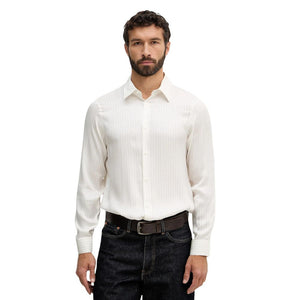 Armani Exchange Grünes Viskose-Musterhemd