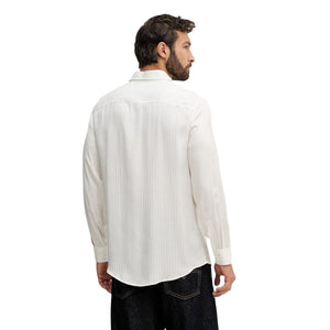 Armani Exchange Grünes Viskose-Musterhemd