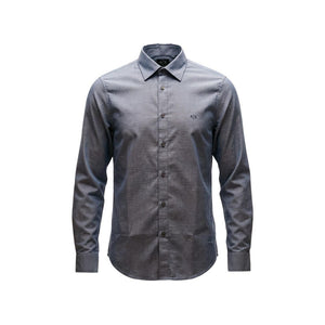 Armani Exchange Blaues Hemd aus Polyester