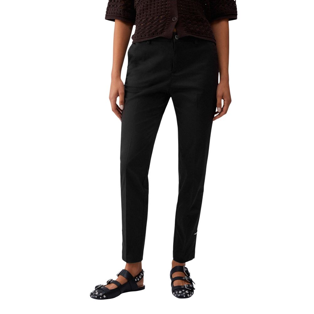 Liu Jo Schwarze Baumwoll-Chino-Hose