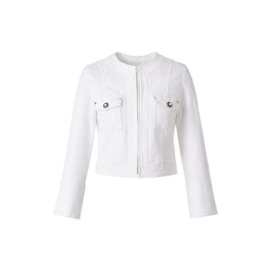 Guess Weiße Baumwolljacke in voller Länge