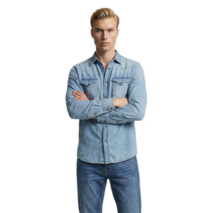 Replay Hellblaues Denim-Hemd