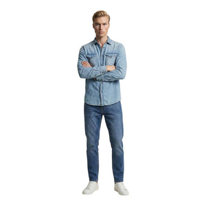 Replay Hellblaues Denim-Hemd