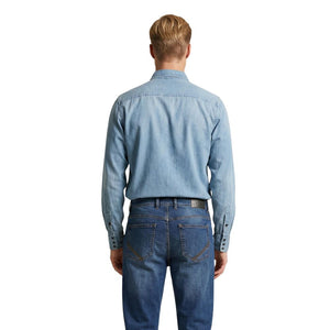 Replay Hellblaues Denim-Hemd