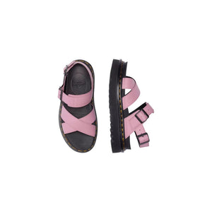 Dr. Martens Rosa Sandalen mit Plateauabsatz aus Leder