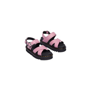 Dr. Martens Rosa Sandalen mit Plateauabsatz aus Leder