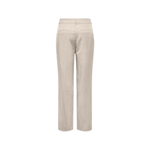Only Beige Viscose Casual Pants