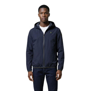 Blauer Blaue Shell-Jacke aus Polyamid