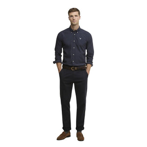 Barbour Blaues Baumwollhemd