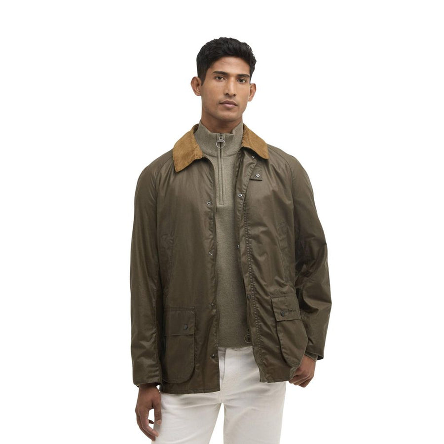 Barbour Grüne Baumwolljacke in voller Länge