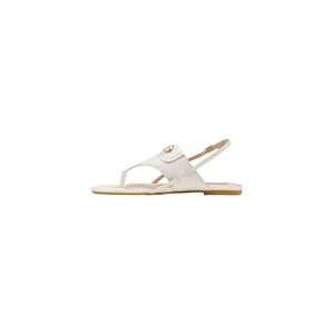 Liu Jo Weiße flache Sandalen aus Leder