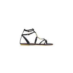 Liu Jo Flache Sandalen aus schwarzem Polyethylen