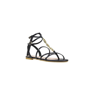 Liu Jo Flache Sandalen aus schwarzem Polyethylen