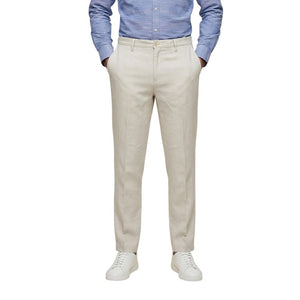 Borghese Weiße Leinen-Freizeithose