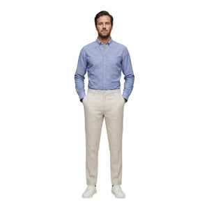 Borghese Weiße Leinen-Freizeithose