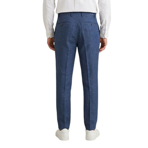 Borghese Blaue Leinenhose