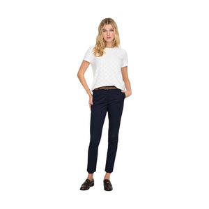 Jacqueline De Yong Blaue Baumwoll-Chino-Hose