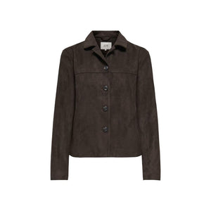 Jacqueline De Yong Braune Polyester-Jacke in voller Länge