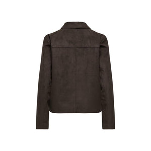 Jacqueline De Yong Braune Polyester-Jacke in voller Länge
