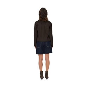 Jacqueline De Yong Braune Polyester-Jacke in voller Länge