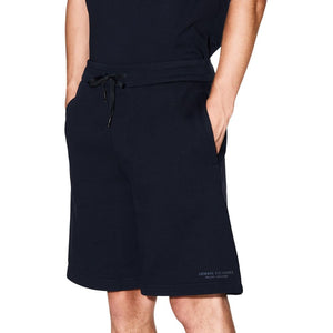 Armani Exchange Blaues Baumwollkleid Knielang