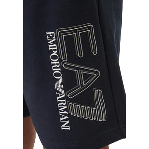 EA7 Emporio Armani Blaue Baumwoll-Bermudashorts